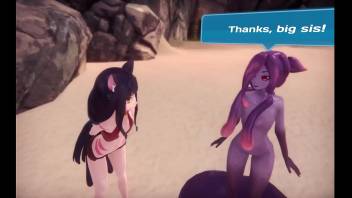 MonsterGirl Island [Monthly Hentai game] Ep.13 Discovering a shape shifter hot smile girl with growing boobs on the beach